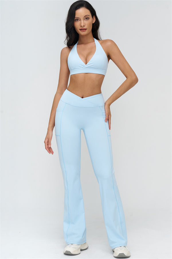 The BoldFit Sports Bra Flared Leggings 2-Piece Set