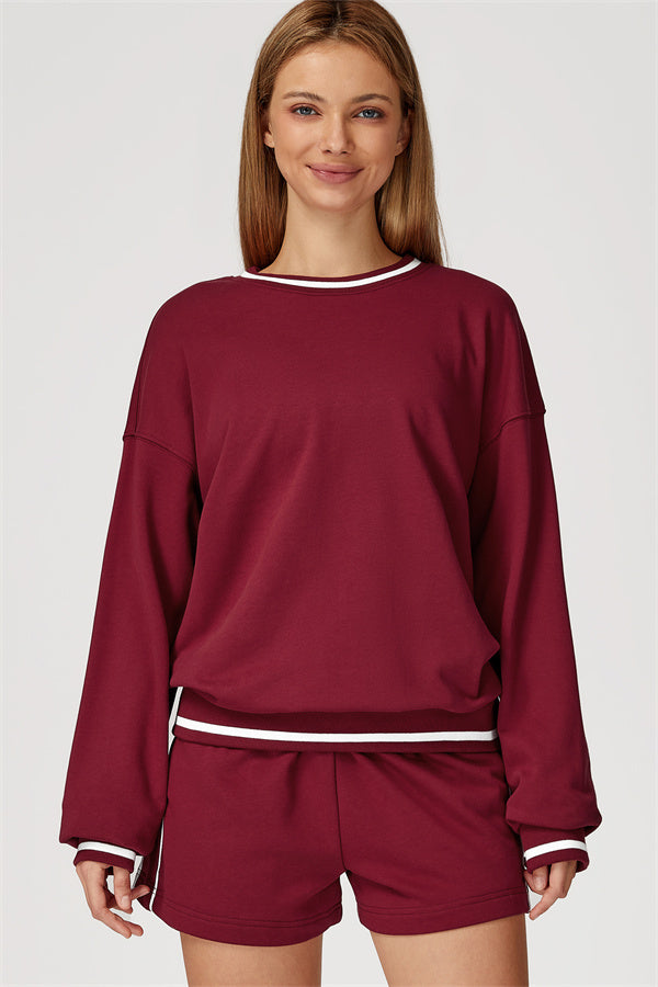 The Amara Sweatshirt Lounge Shorts 2-Piece Set