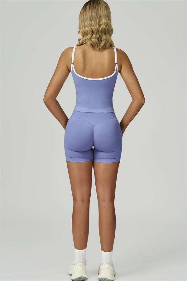 Bali Motion Trim Crop Top Shorts 2-Piece Set