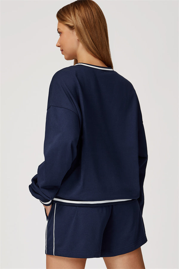 The Amara Sweatshirt Lounge Shorts 2-Piece Set