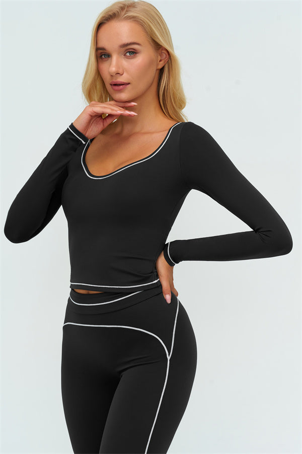 The Amara Long Sleeve T-shirt Flared Leggings 2-Piece Set