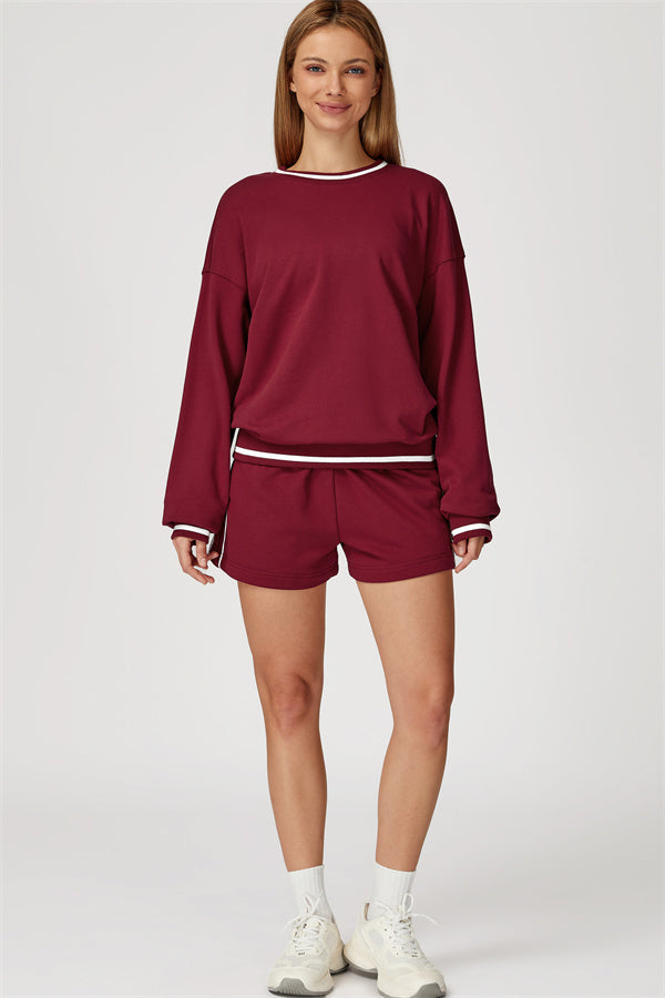 The Amara Sweatshirt Lounge Shorts 2-Piece Set