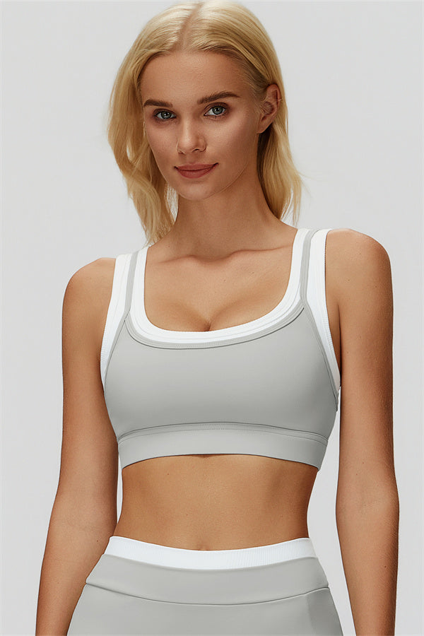 The Canyon Sports Bra — Light Grey