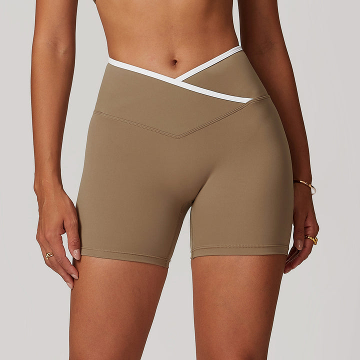 Lunith High-Waisted Cross-Waistband Shorts