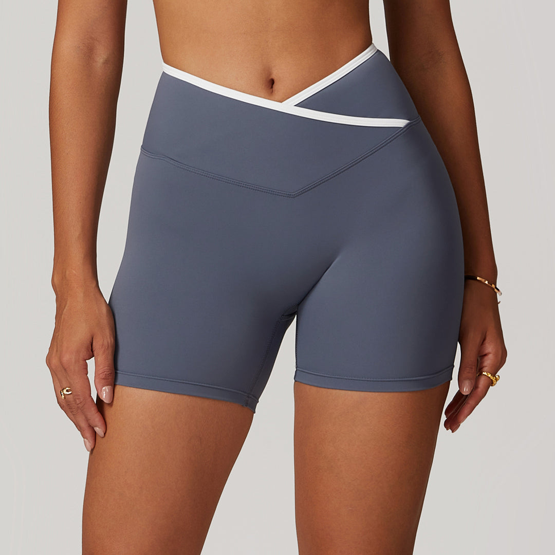 Lunith High-Waisted Cross-Waistband Shorts