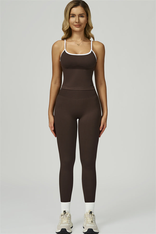 Bali Motion Trim Crop Top Leggings 2-Piece Set