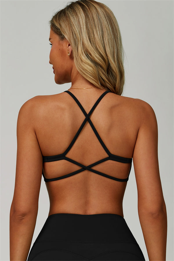 The Bold Cross Back Sports Bra Shorts 2-Piece Set