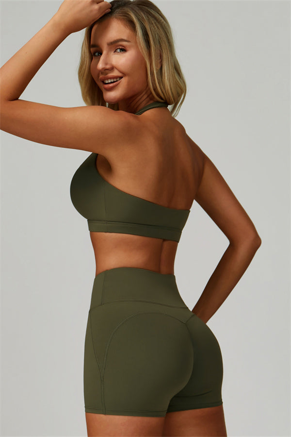 The Bold Halter Sports Bra Shorts 2-Piece Set