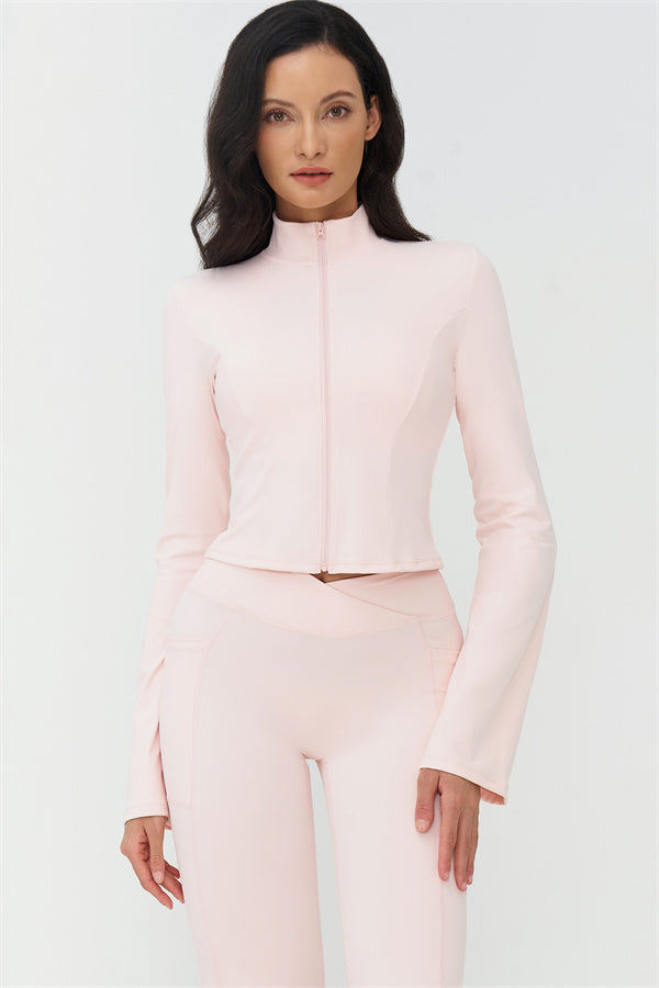 The BoldFit Jacket Flared Leggings 2-Piece Set — Oyster Pink