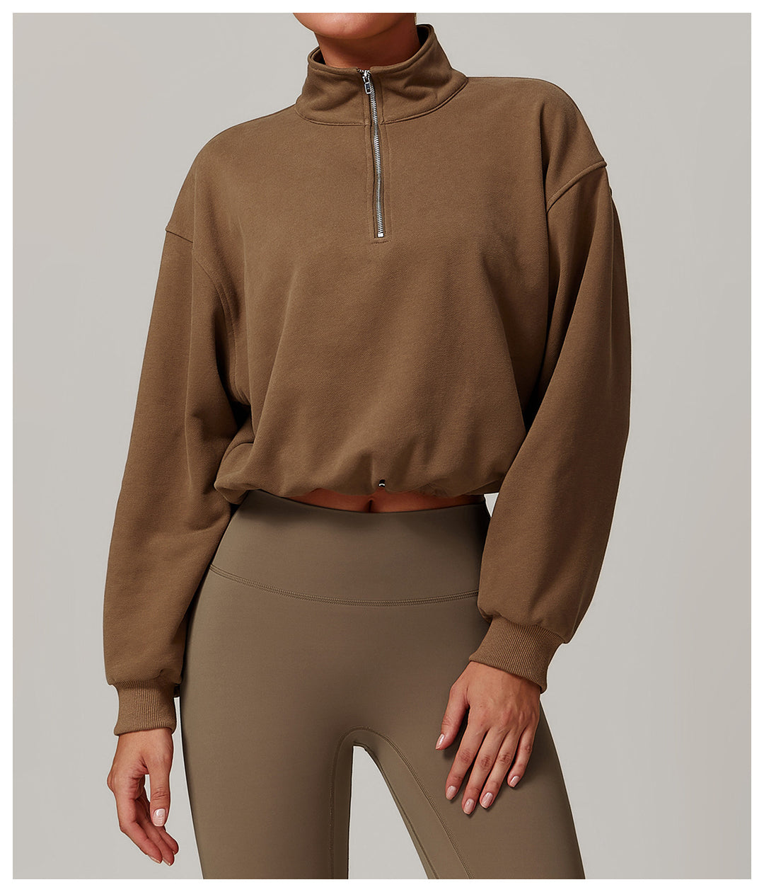 Sondor Half-Zip Cropped Sweatshirt