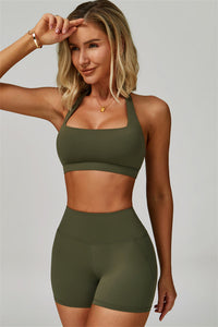 The Bold Halter Sports Bra Shorts 2-Piece Set