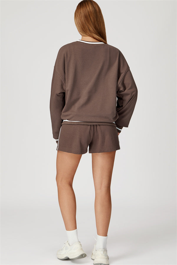 The Amara Sweatshirt Lounge Shorts 2-Piece Set