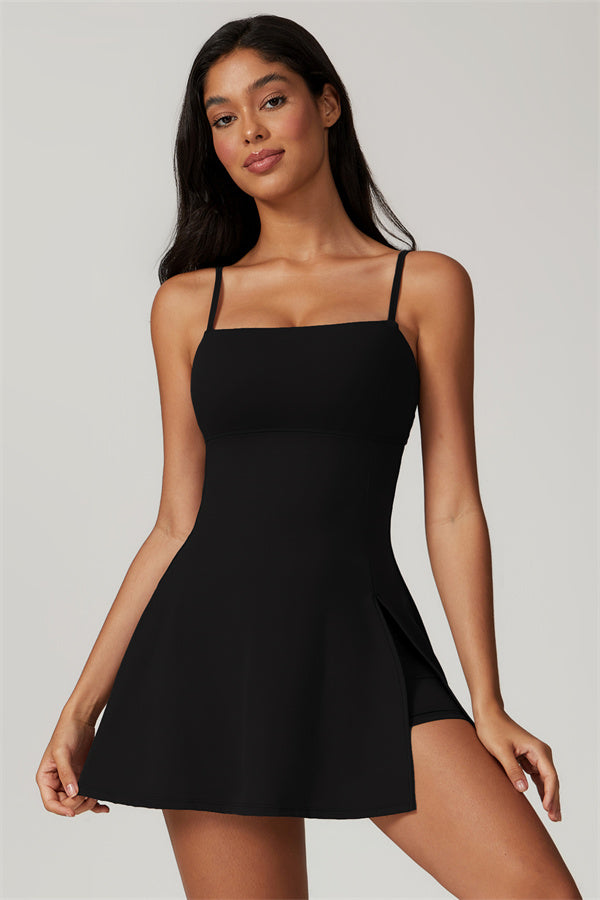 Flex Swift Tennis Dress — Black