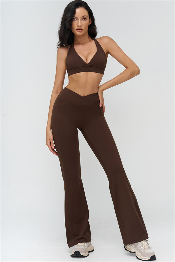 The BoldFit Sports Bra Flared Leggings 2-Piece Set