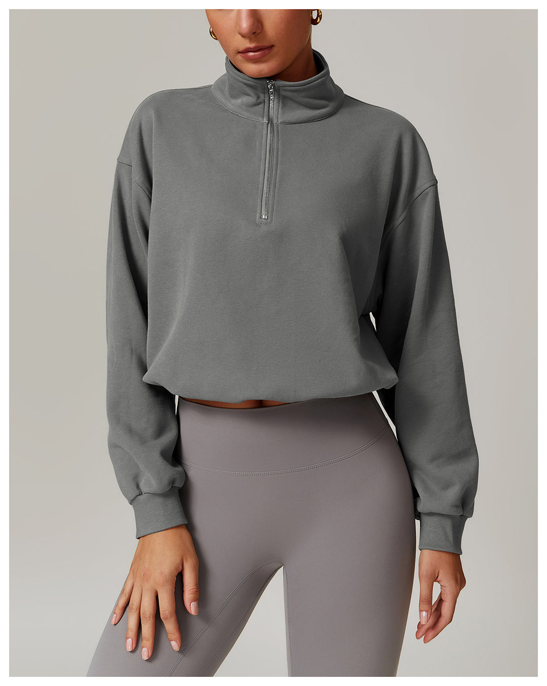 Sondor Half-Zip Cropped Sweatshirt