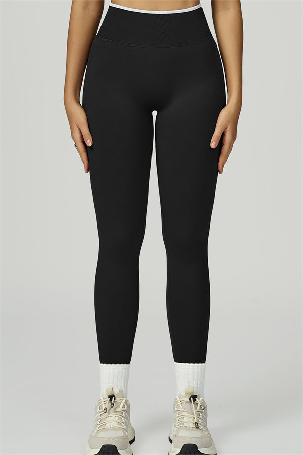 Bali Motion Trim Long Sleeve Crop Top Leggings 2-Piece Set