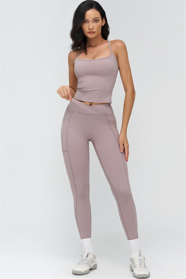 The BoldFit Crop Top Leggings 2-Piece Set