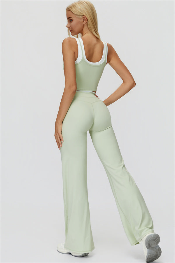 The Canyon Crop Tank Flared Leggings 2-Piece Set