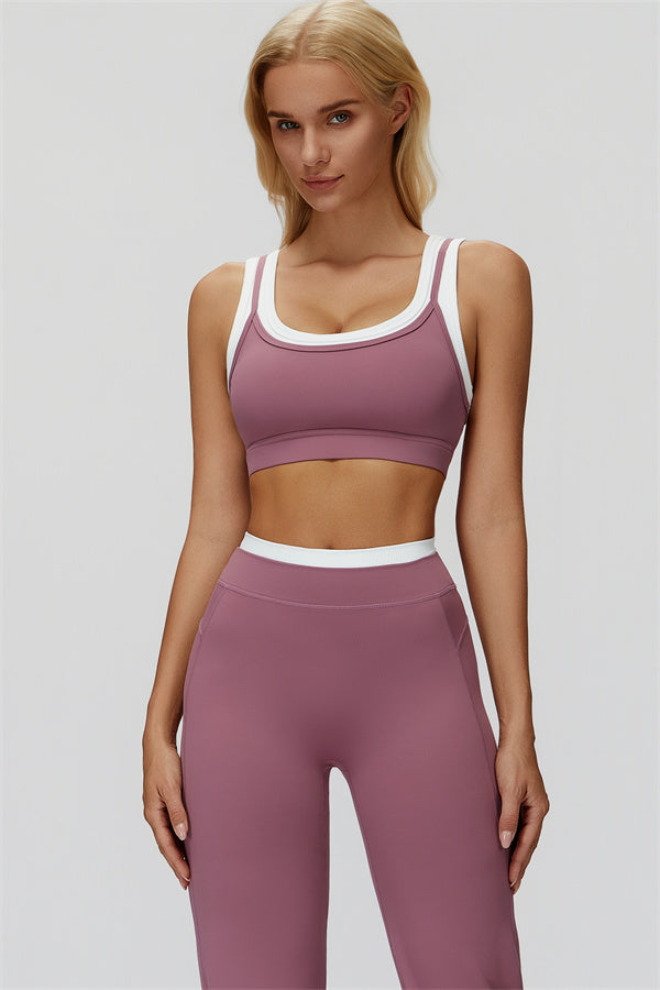 The Canyon Sports Bra Flared Leggings 2-Piece Set — Wisteria