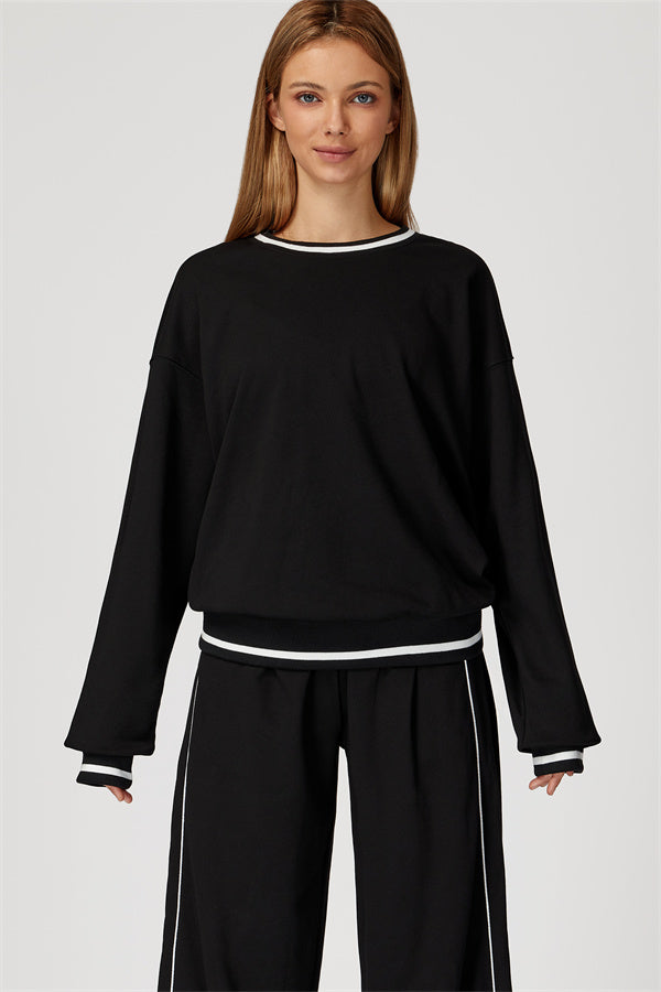 The Amara Sweatshirt Pants 2-Piece Set — Black