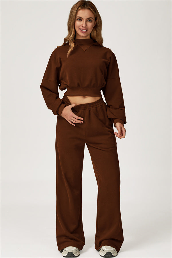 The Axis Crop Hoodie Pants 2-Piece Set