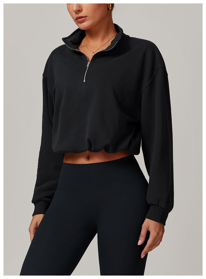 Sondor Half-Zip Cropped Sweatshirt