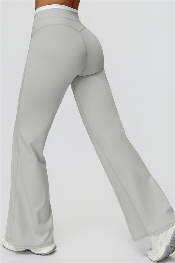The Canyon Flared Leggings — Light Grey