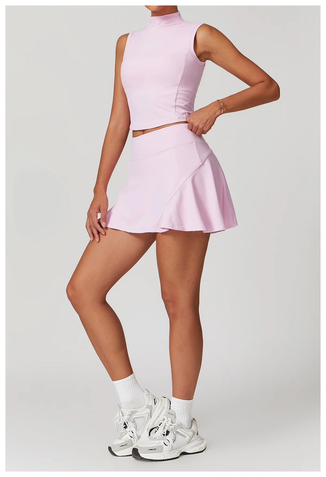 Lorin High-Waisted Tennis Skirt