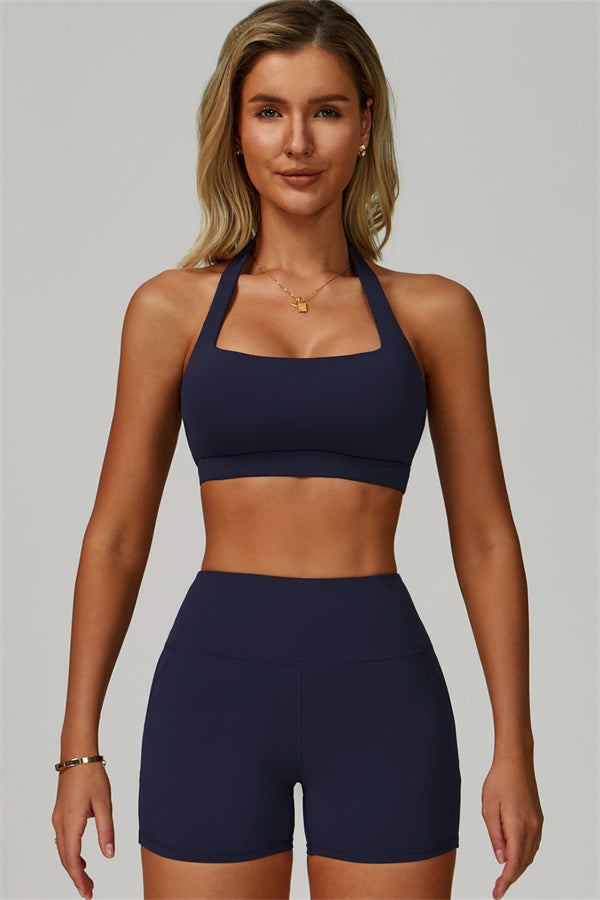The Bold Halter Sports Bra Shorts 2-Piece Set