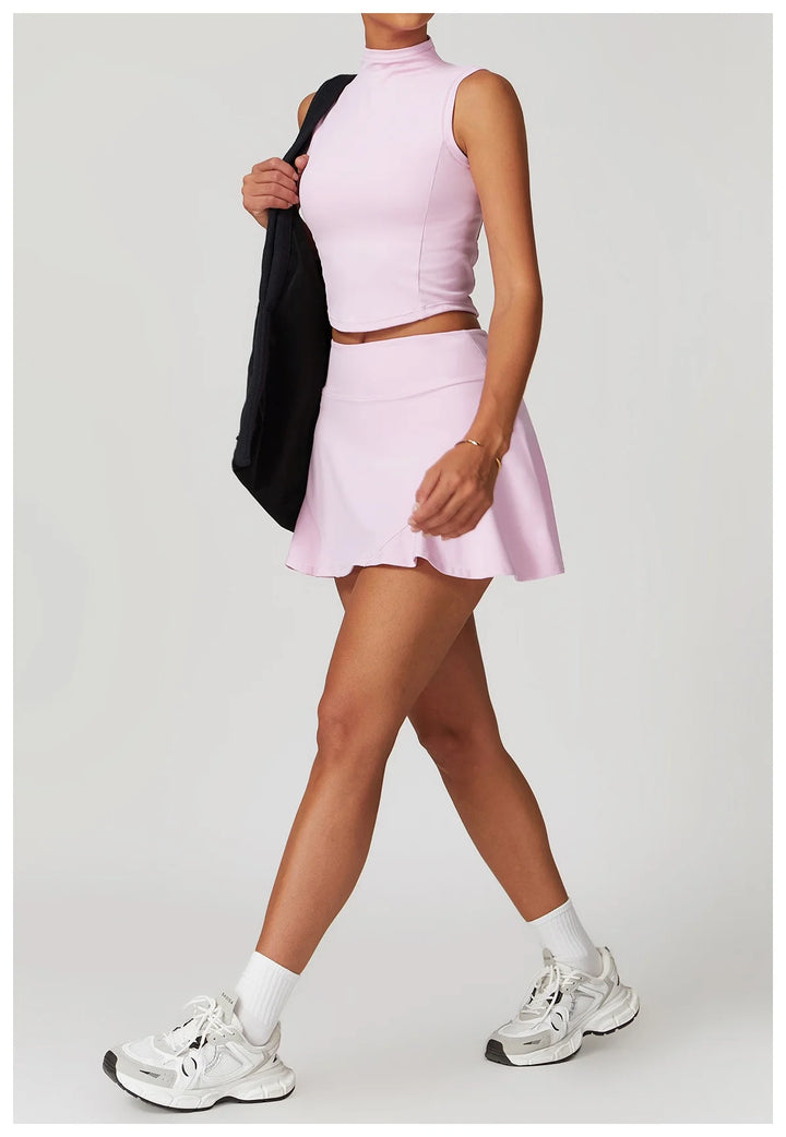 Lorin High-Waisted Tennis Skirt