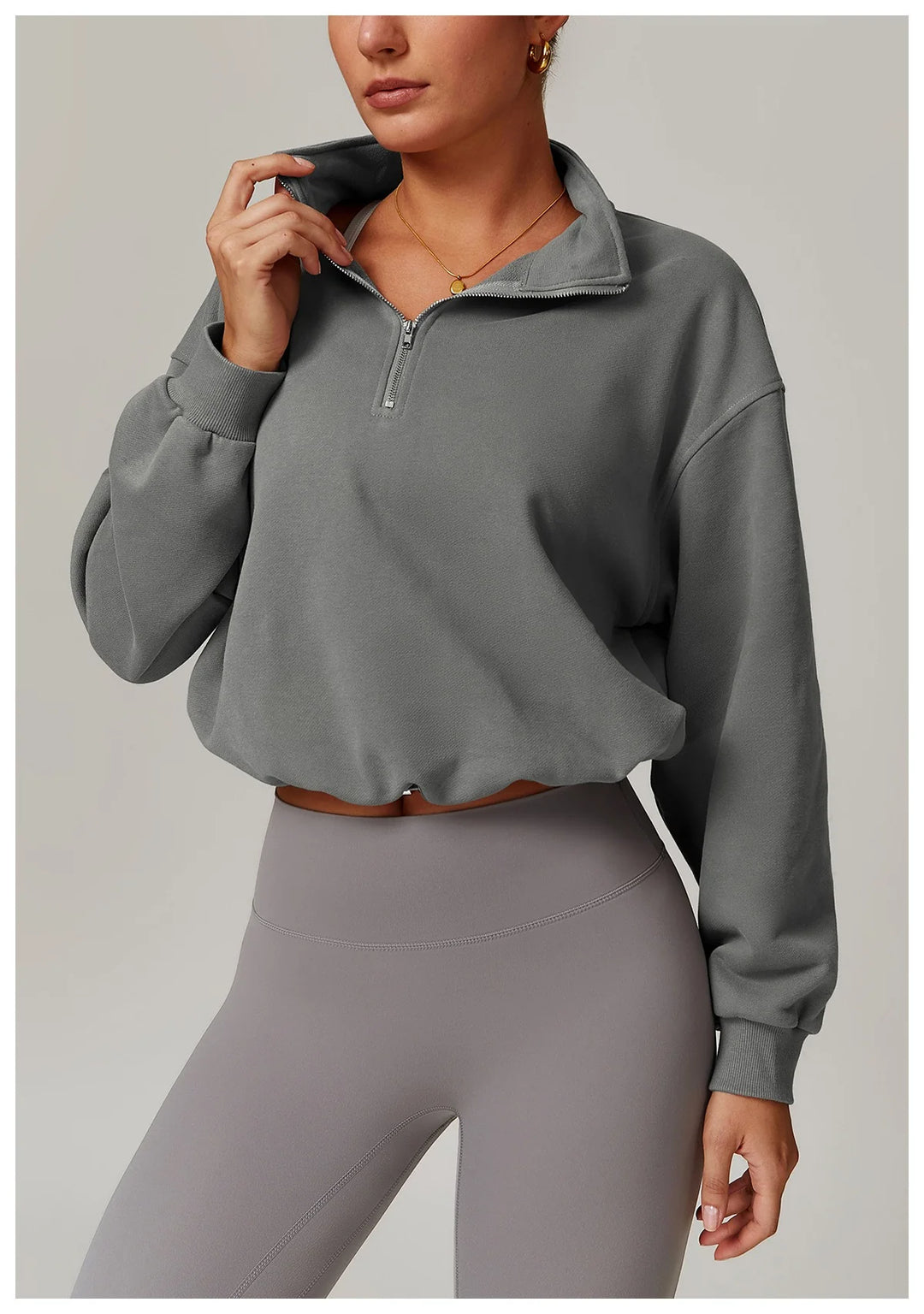 Sondor Half-Zip Cropped Sweatshirt