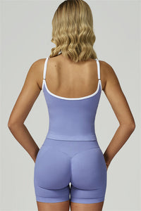 Bali Motion Trim Crop Top Shorts 2-Piece Set