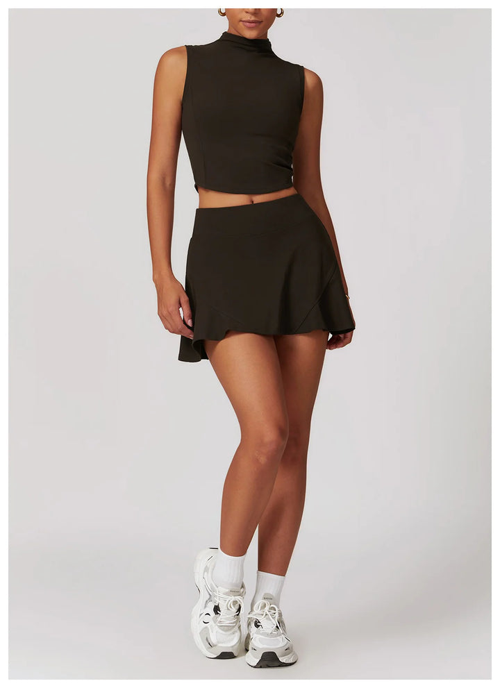 Lorin High-Waisted Tennis Skirt