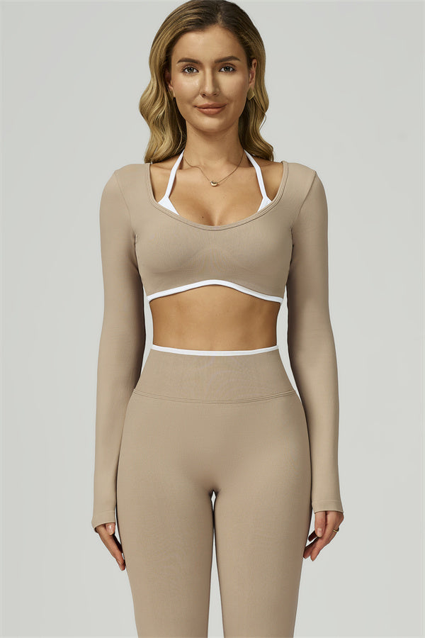 Bali Motion Trim Long Sleeve Crop Top