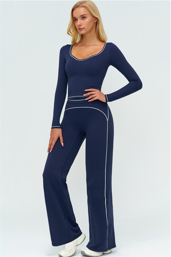 The Amara Long Sleeve T-shirt Flared Leggings 2-Piece Set