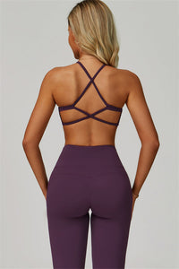 The Bold Cross Back Sports Bra Flared Leggings 2-Piece Set