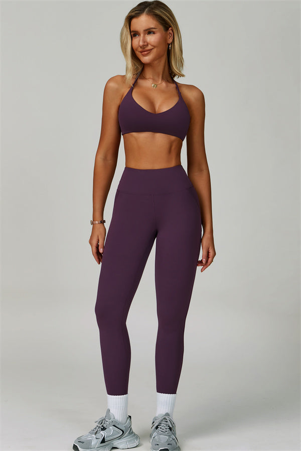 The Bold Cross Back Sports Bra Leggings 2-Piece Set