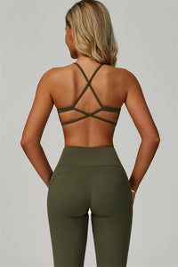 The Bold Cross Back Sports Bra Flared Leggings 2-Piece Set