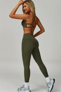 The Bold Cross Back Sports Bra Leggings 2-Piece Set