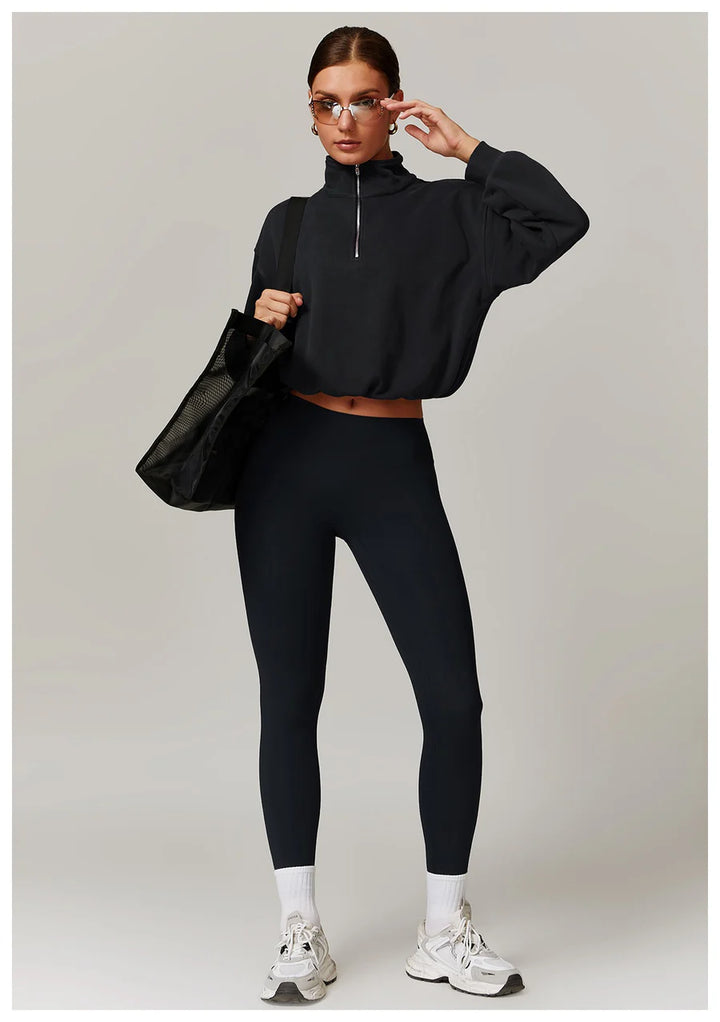 Sondor Half-Zip Cropped Sweatshirt