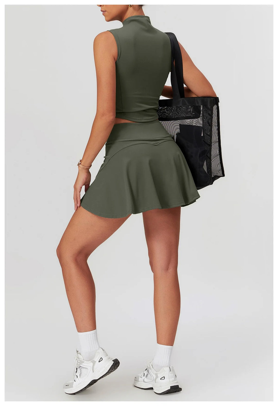 Lorin High-Waisted Tennis Skirt