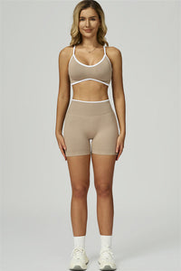 Bali Motion Trim Sports Bra Shorts 2-Piece Set