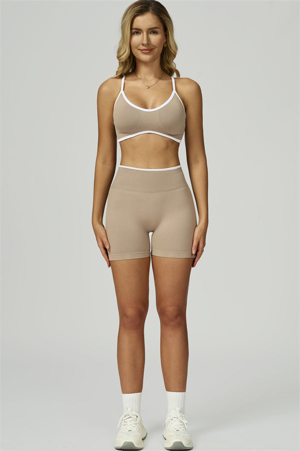Bali Motion Trim Sports Bra Shorts 2-Piece Set
