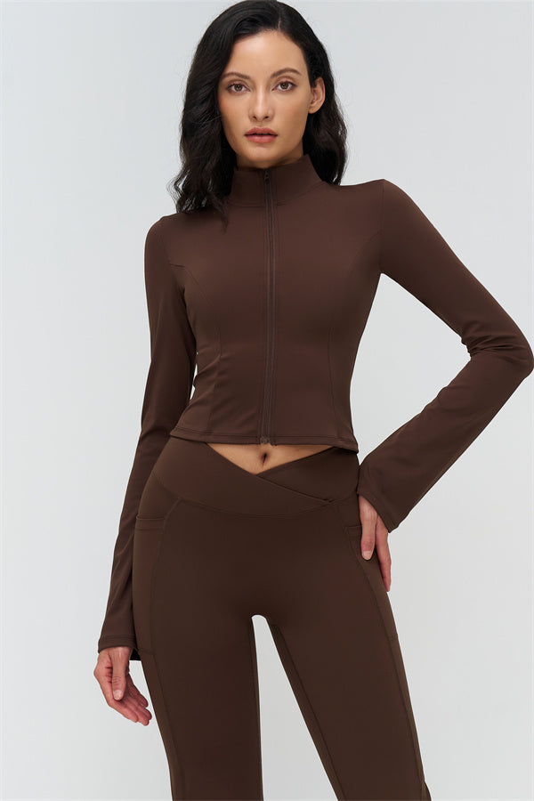 The BoldFit Jacket Flared Leggings 2-Piece Set — Bistre