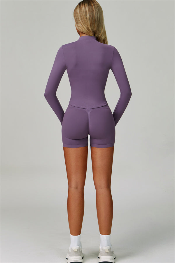 The Lagoon Jacket Sports Bra Shorts 3-Piece Set