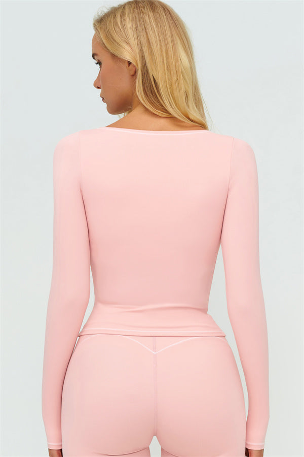 The Amara Long Sleeve T-shirt Shorts 2-Piece Set