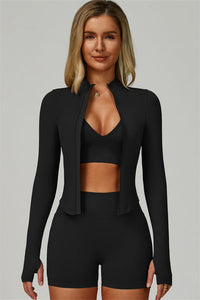 The Lagoon Jacket Sports Bra Shorts 3-Piece Set