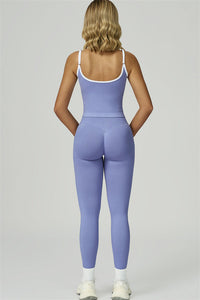 Bali Motion Trim Crop Top Leggings 2-Piece Set