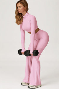 The Axis Crop Top Flared Leggings 2-Piece Set
