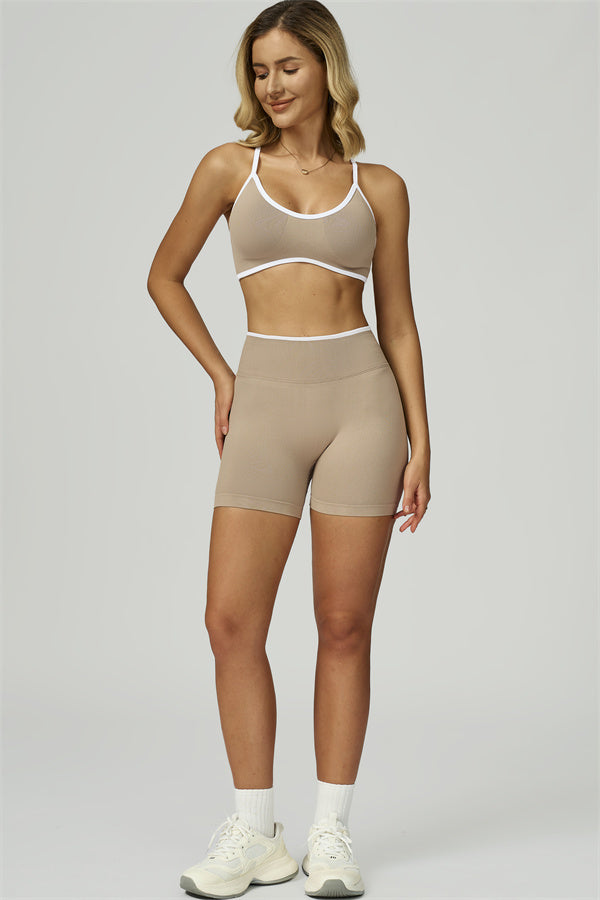 Bali Motion Trim Sports Bra Shorts 2-Piece Set